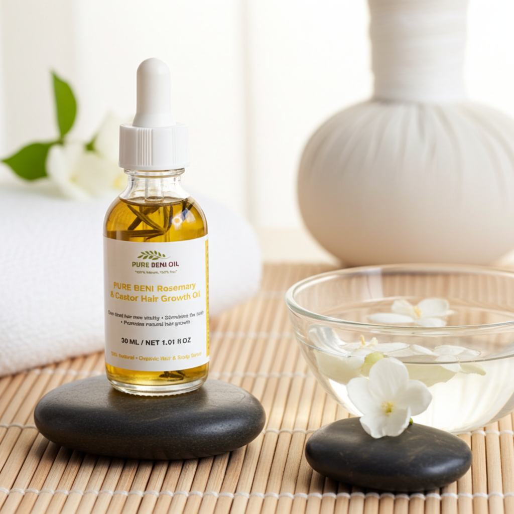 PURE BÉNI Rozemarijn & Ricinus Haarolie — 30ML