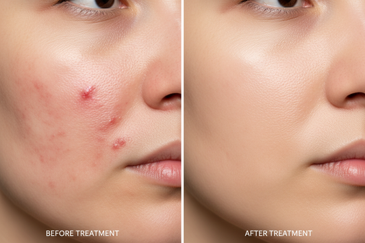  Rose HP Oil resultaten tegen acne - voor en na vergelijking