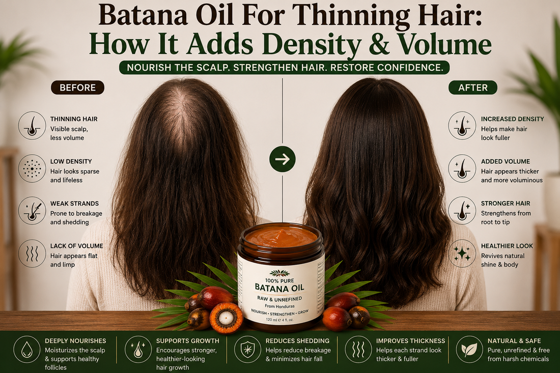 Batana Oil For Thinning Hair: How It Adds Density & Volume