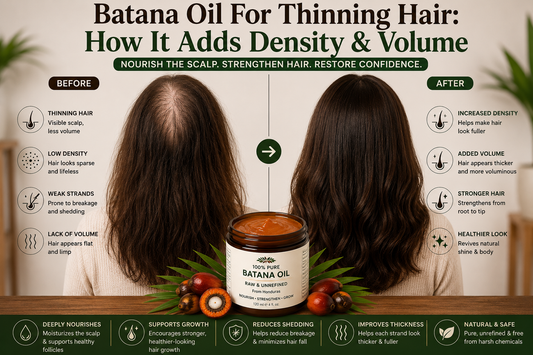 Batana Oil For Thinning Hair: How It Adds Density & Volume