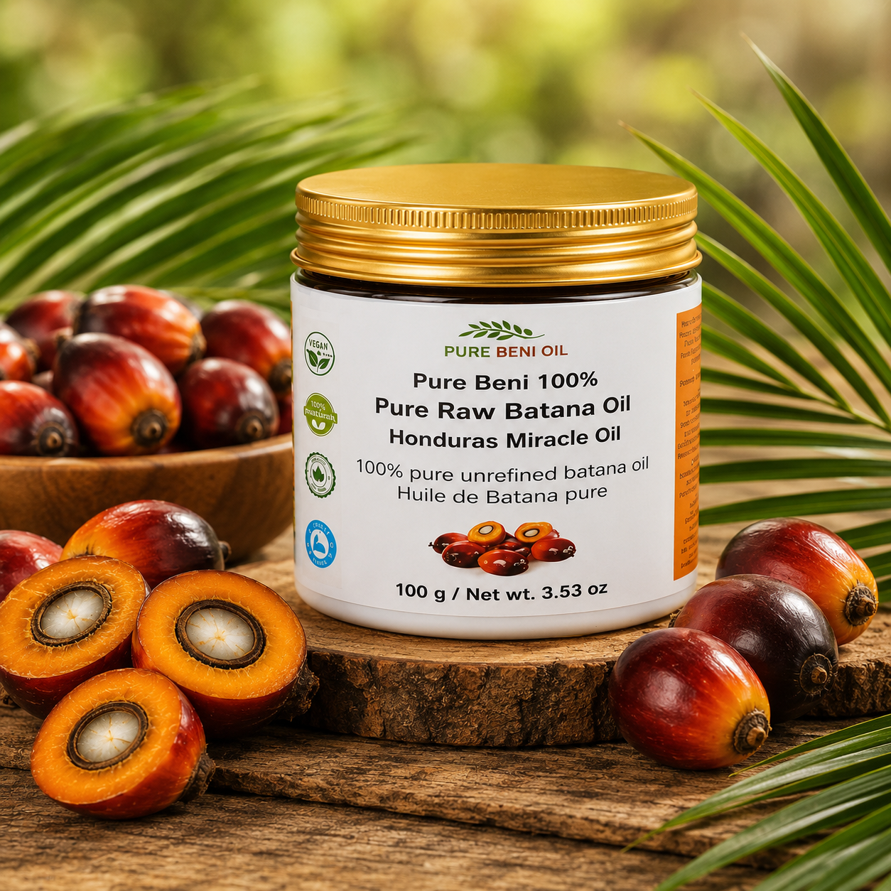 PURE BENI Raw Batana Oil Paste — Deep Repair for Dry & Damaged Hair