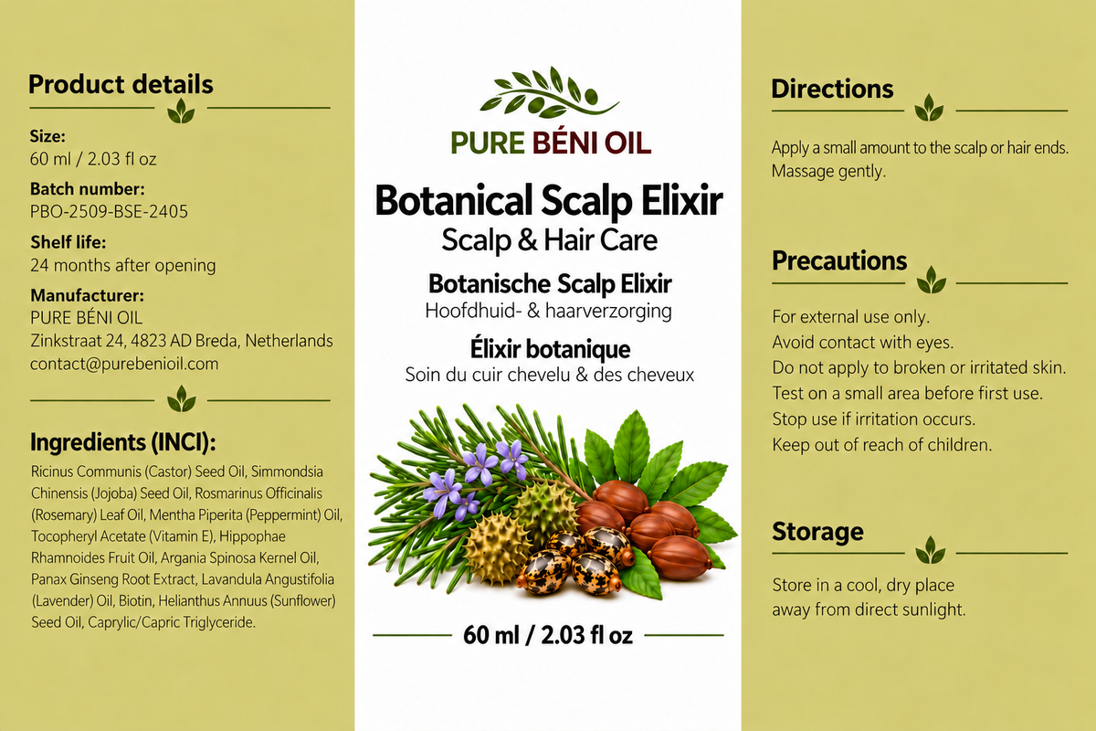 PURE BÉNI OIL Botanische hoofdhuid-elixer — Hoofdhuid- & haarverzorging — 60 ml