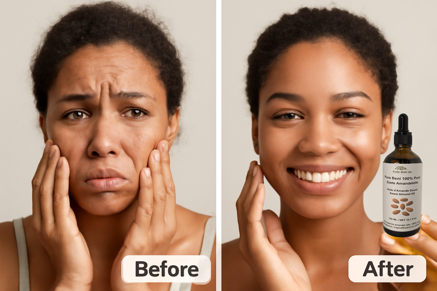 Pure Béni Cold-Pressed Sweet Almond Oil for face