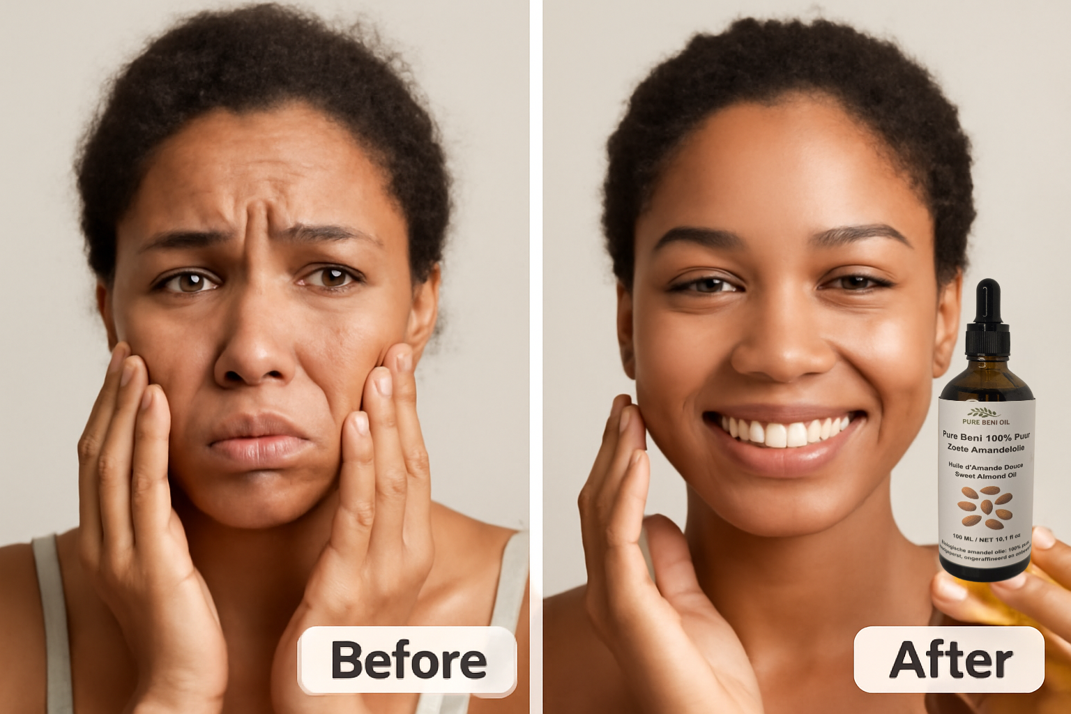 Pure Béni Cold-Pressed Sweet Almond Oil for face