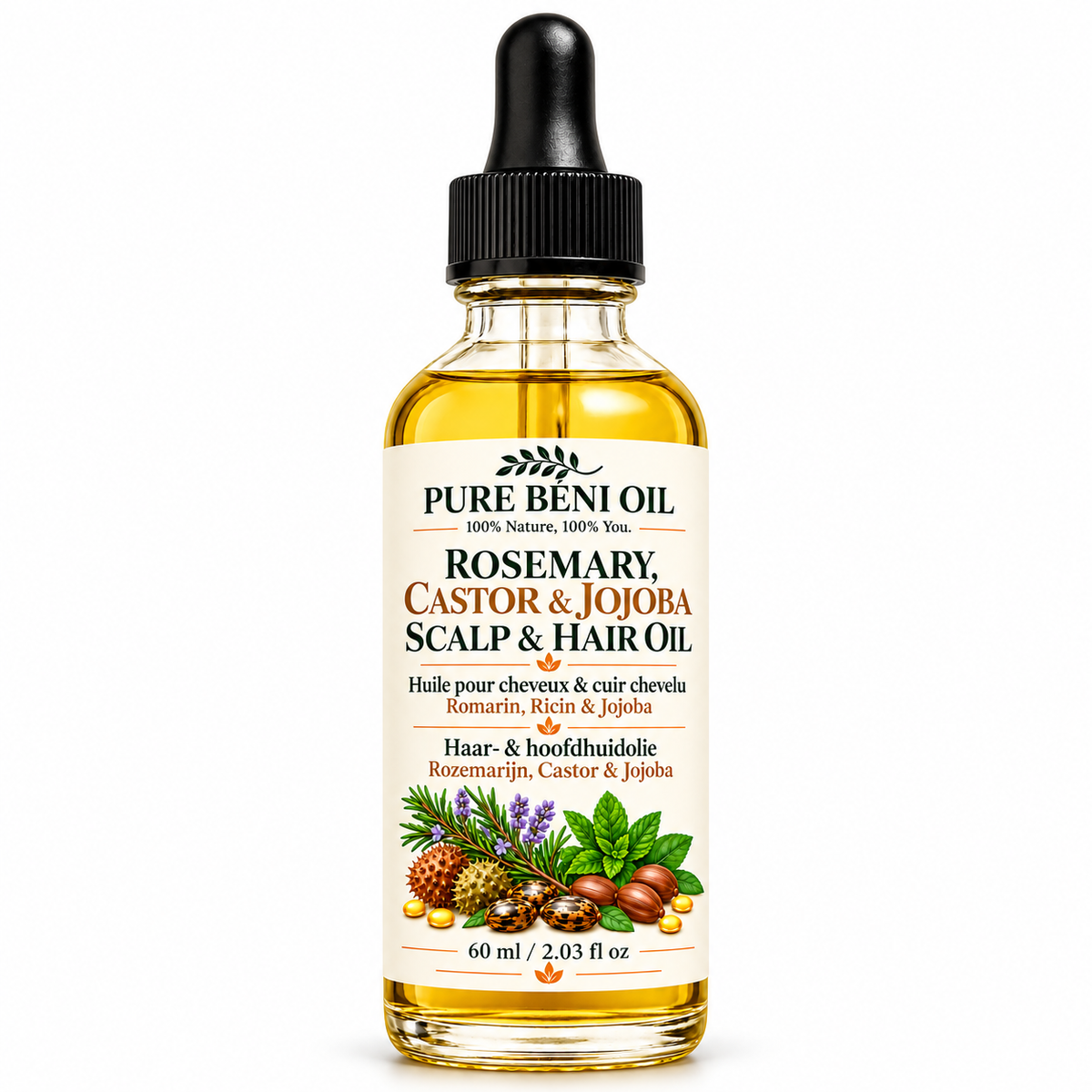 PURE BÉNI OIL Botanische hoofdhuid-elixer — Hoofdhuid- & haarverzorging — 60 ml