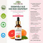 PURE BÉNI Essentiële Olie van Roze Grapefruit — voordelen en productlabel
