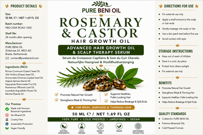 PURE BÉNI Rosemary & Castor Hair Growth Oil