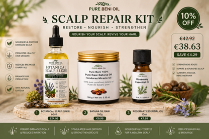 Scalp Repair Kit — Botanical Scalp Elixir + Batana Oil + Rosemary Essential Oil | PURE BÉNI OIL — Save 10%