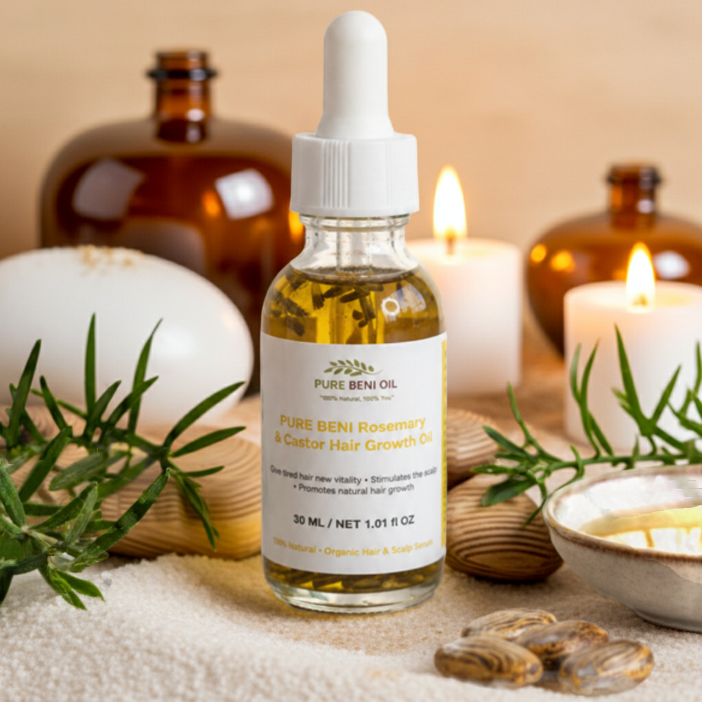 PURE BÉNI Rozemarijn & Ricinus Haarolie — 30ML